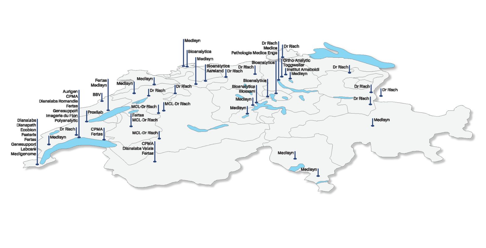 Map of the Sonic Suisse network